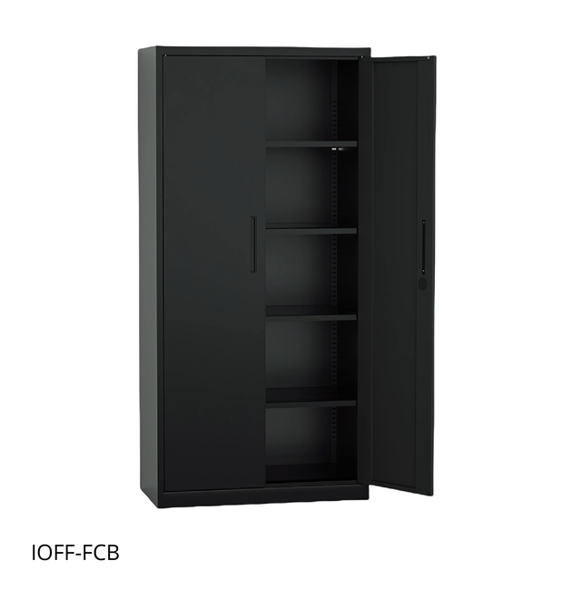 Armario Archivador de 2 puertas iOffice, Acero, Color gris claro, 4 Estantes Ajustables. IOFF-FC