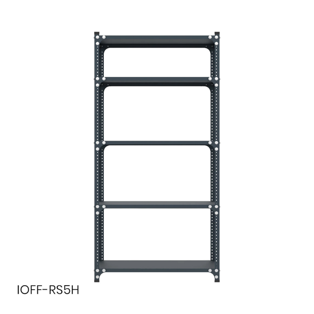 Estante iOffice de Almacenamiento, Acero, Color Gris, 200 kg por Soporte. 200x100x50cm. IOFF-RS5H.
