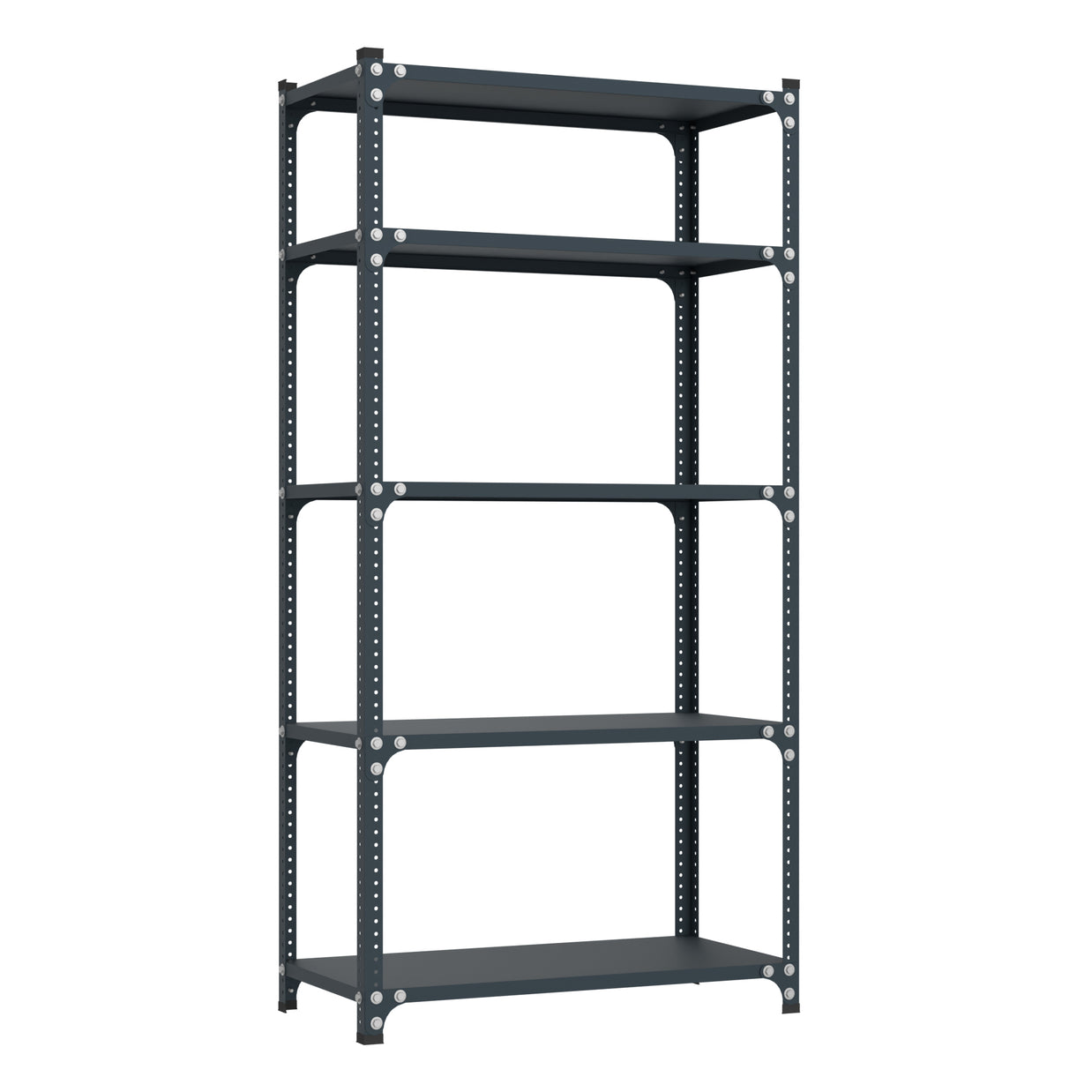 Estante iOffice de Almacenamiento, Acero, Color Gris, 200 kg por Soporte. 200x100x50cm. IOFF-RS5H.