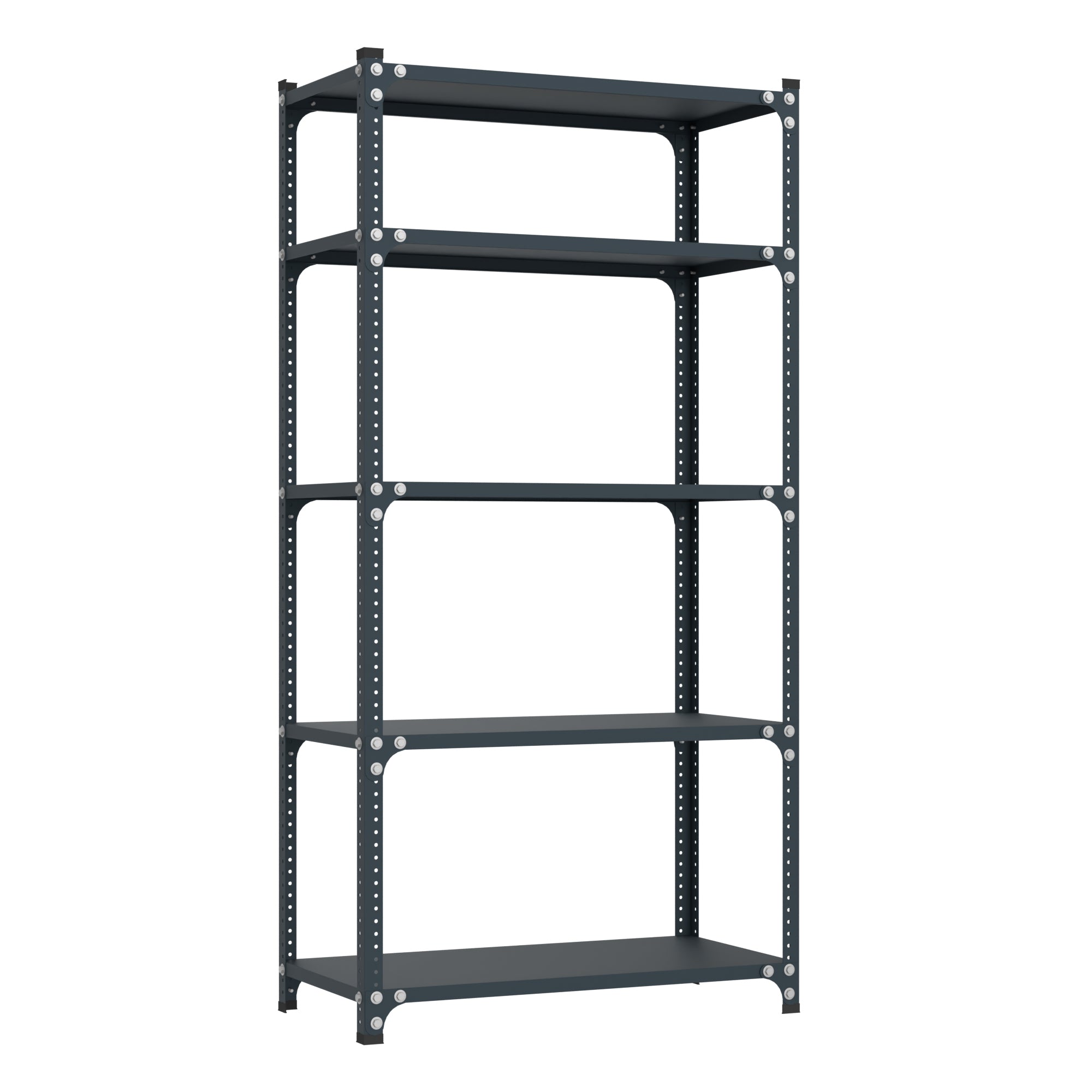 Estante iOffice de Almacenamiento, Acero, Color Gris, 200 kg por Soporte. 200x100x50cm. IOFF-RS5H.