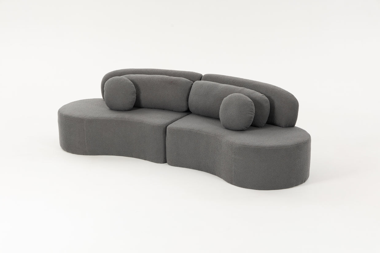 Sofá SIT Ovalia de alta densidad color beige, azul, cade / medidas 267 x 96 x 76 cm / SIT-OVALIA