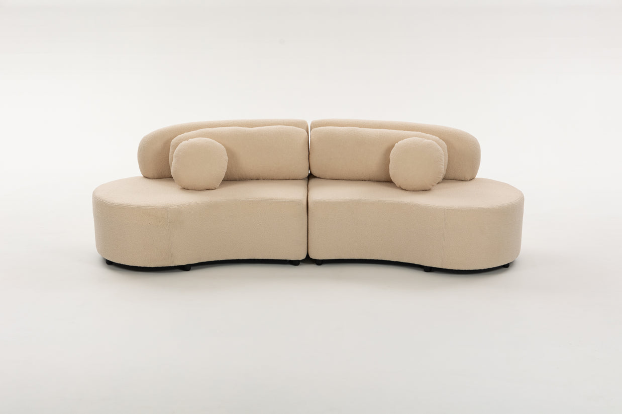 Sofá SIT Ovalia de alta densidad color beige, azul, cade / medidas 267 x 96 x 76 cm / SIT-OVALIA