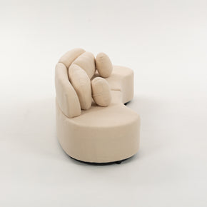 Sofá SIT Ovalia de alta densidad color beige, azul, cade / medidas 267 x 96 x 76 cm / SIT-OVALIA