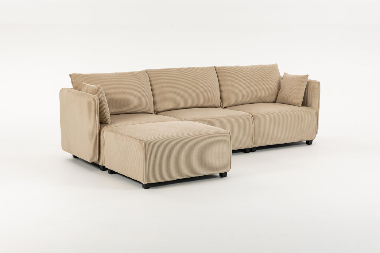 Sofá SIT Evana foam de alta densidad, colores beige, azul claro, gris claro / medidas 269 x 161 x 88 cm  / SIT-EVANA