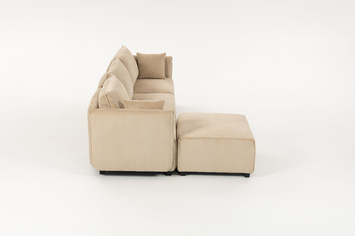 Sofá SIT Evana foam de alta densidad, colores beige, azul claro, gris claro / medidas 269 x 161 x 88 cm  / SIT-EVANA