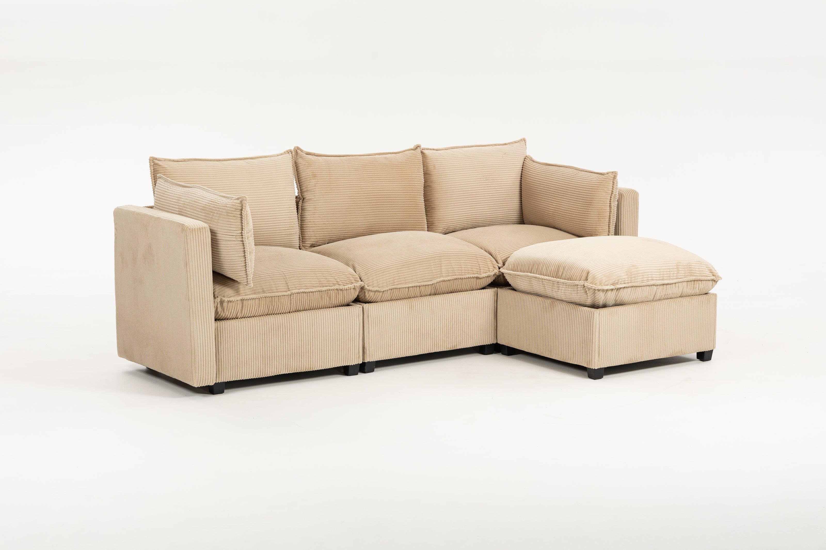 Sofá SIT Louren foam de alta densidad color beige, negro, gris / medida 212 x 155 x 68/84 cm / SIT-LOUREN