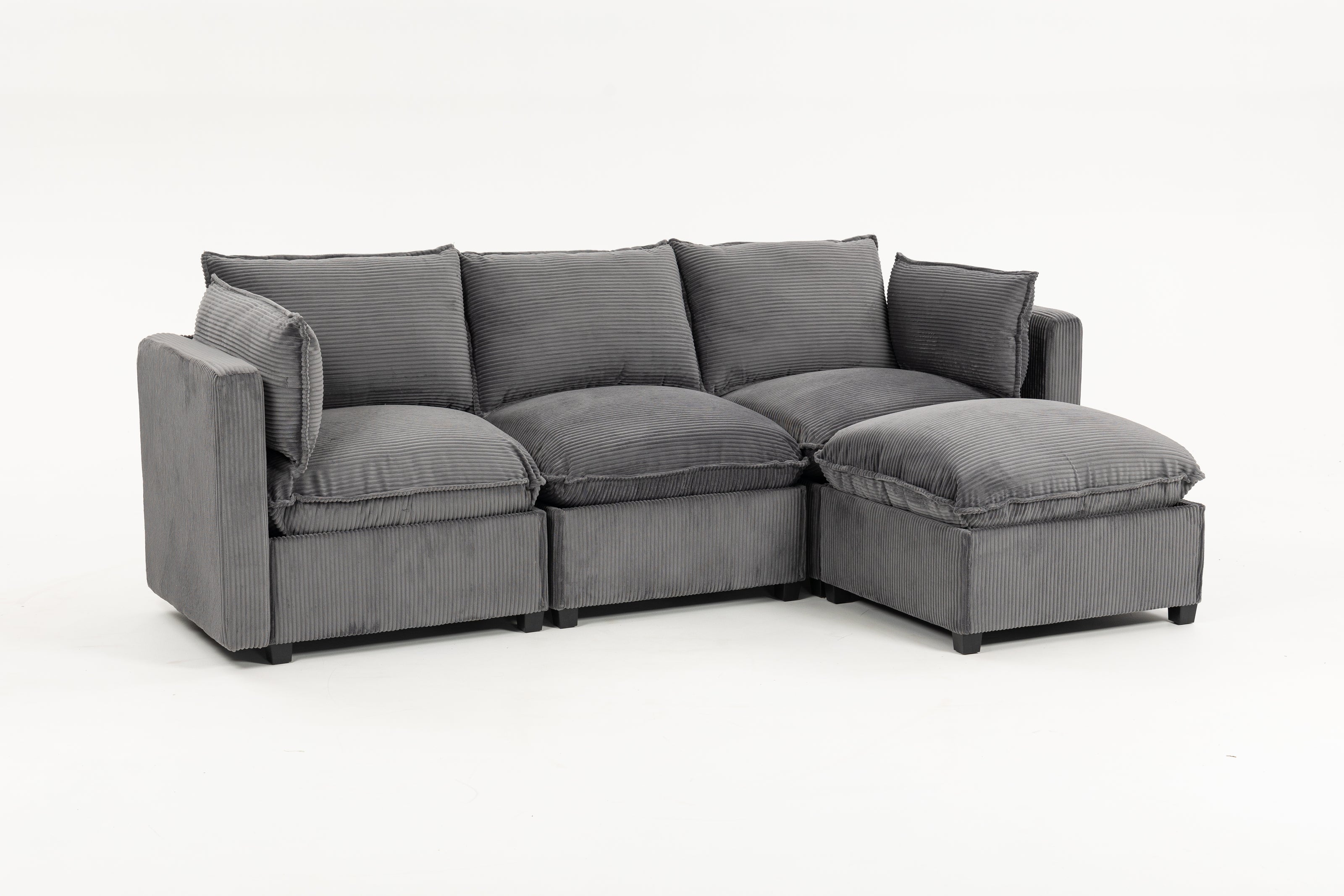 Sofá SIT Louren foam de alta densidad color beige, negro, gris / medida 212 x 155 x 68/84 cm / SIT-LOUREN