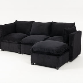 Sofá SIT Louren foam de alta densidad color beige, negro, gris / medida 212 x 155 x 68/84 cm / SIT-LOUREN