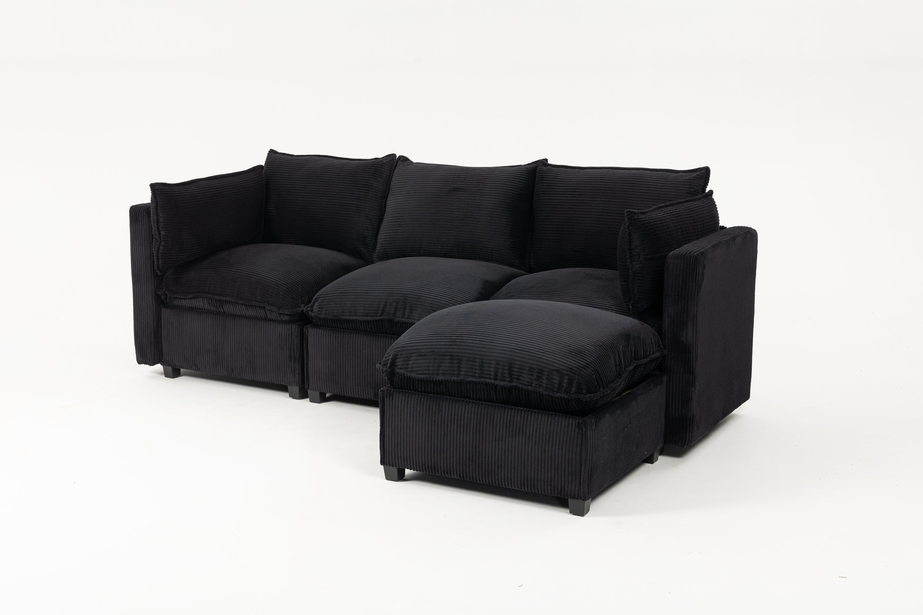 Sofá SIT Louren foam de alta densidad color beige, negro, gris / medida 212 x 155 x 68/84 cm / SIT-LOUREN