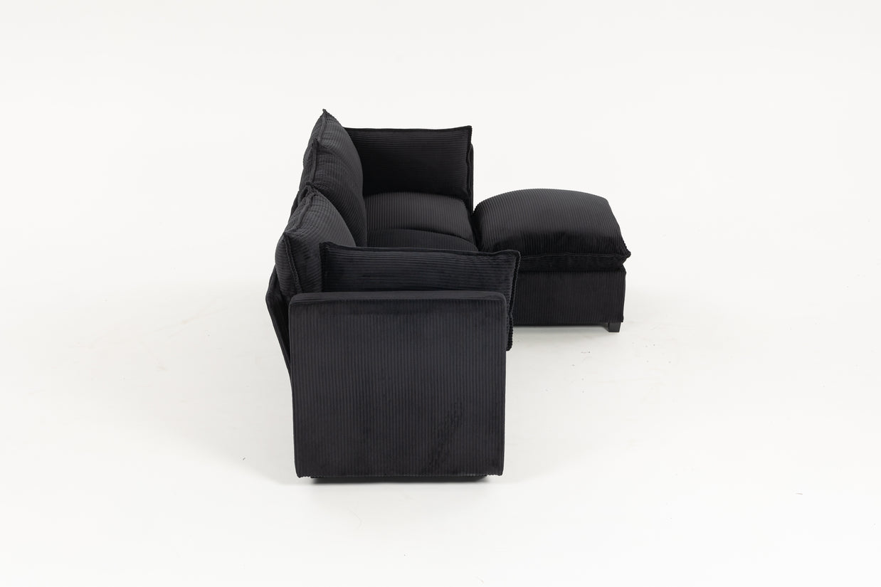 Sofá SIT Louren foam de alta densidad color beige, negro, gris / medida 212 x 155 x 68/84 cm / SIT-LOUREN