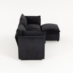 Sofá SIT Louren foam de alta densidad color beige, negro, gris / medida 212 x 155 x 68/84 cm / SIT-LOUREN