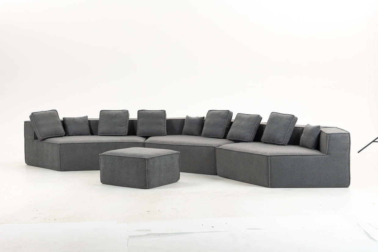 Sofá SIT Tessa foam de alta densidad color beige o gris azul / medida 460 x 198.5 x 66.5 cm SIT-TESSA