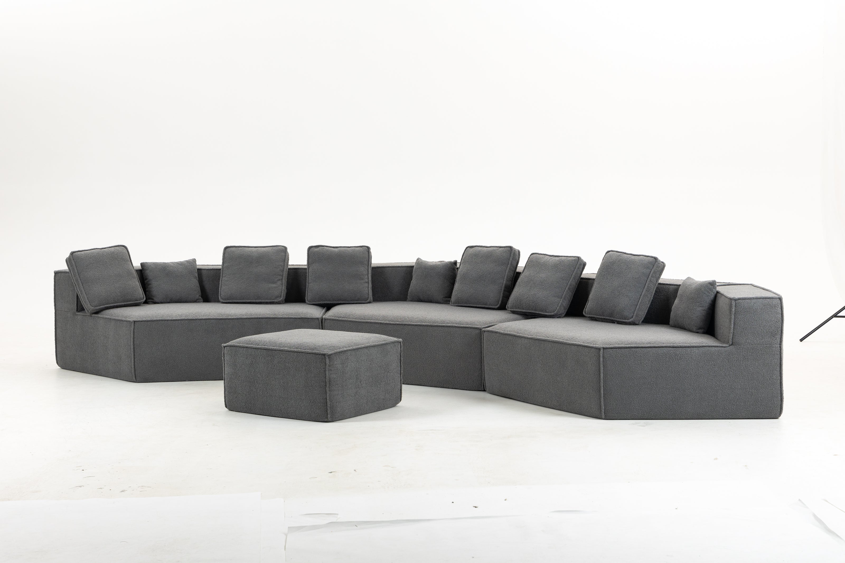 Sofá SIT Tessa foam de alta densidad color beige o gris azul / medida 460 x 198.5 x 66.5 cm SIT-TESSA