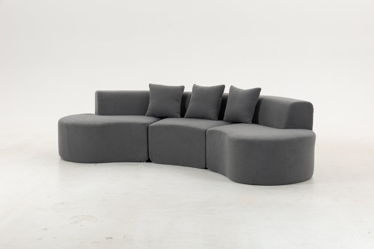 Sofá SIT Elisse foam de alta densidad color azul gris / medidas 284 x 133.5 x 68 cm SIT-ELISSE