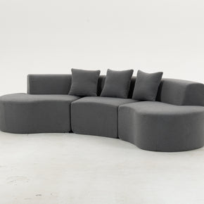 Sofá SIT Elisse foam de alta densidad color azul gris / medidas 284 x 133.5 x 68 cm SIT-ELISSE