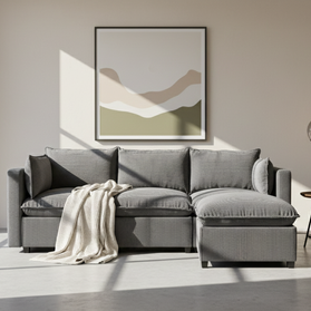 Sofá SIT Louren foam de alta densidad color beige, negro, gris / medida 212 x 155 x 68/84 cm / SIT-LOUREN