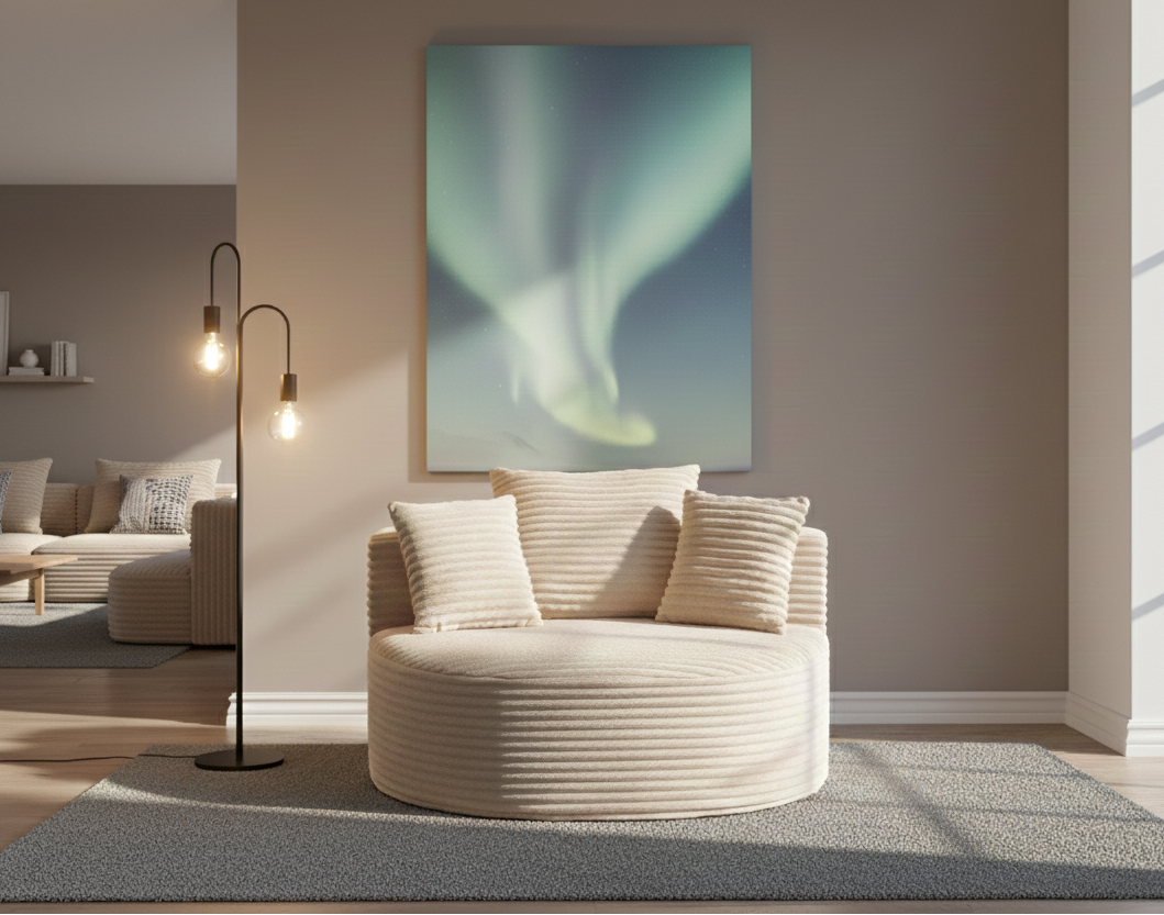 Sofá SIT Lumina individual foam de alta densidad color beige, gris, gris claro / 110 x 103 x 62.5 cm / SIT-LUMINA