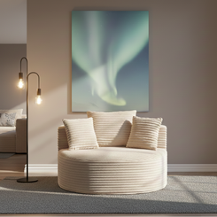 Sofá SIT Lumina individual foam de alta densidad color beige, gris, gris claro / 110 x 103 x 62.5 cm / SIT-LUMINA