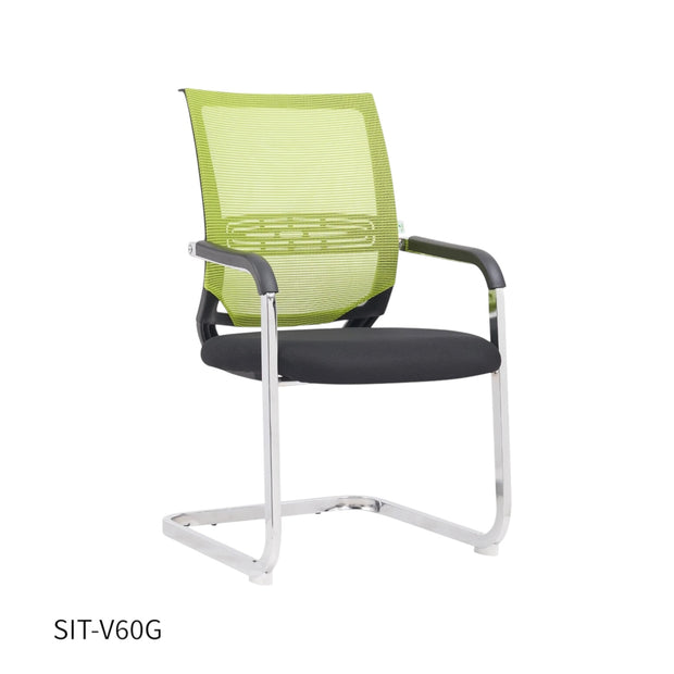 Silla SIT de Espera y Recepción, respaldo de malla, soporte lumbar. Peso: 220Lbs. SIT-V60