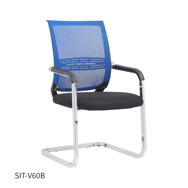 Silla SIT de Espera y Recepción, respaldo de malla, soporte lumbar. Peso: 220Lbs. SIT-V60