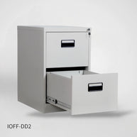 Archivero Vertical iOffice, 2 Cajones, Acero, Color gris claro, Cerradura con 2 llaves. IOFF-DD2