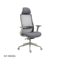 Silla SIT Gerencial, respaldo medio, acolchonada, ajuste de altura. Color Negro y Gris. Peso: 250Lbs. SIT-M800