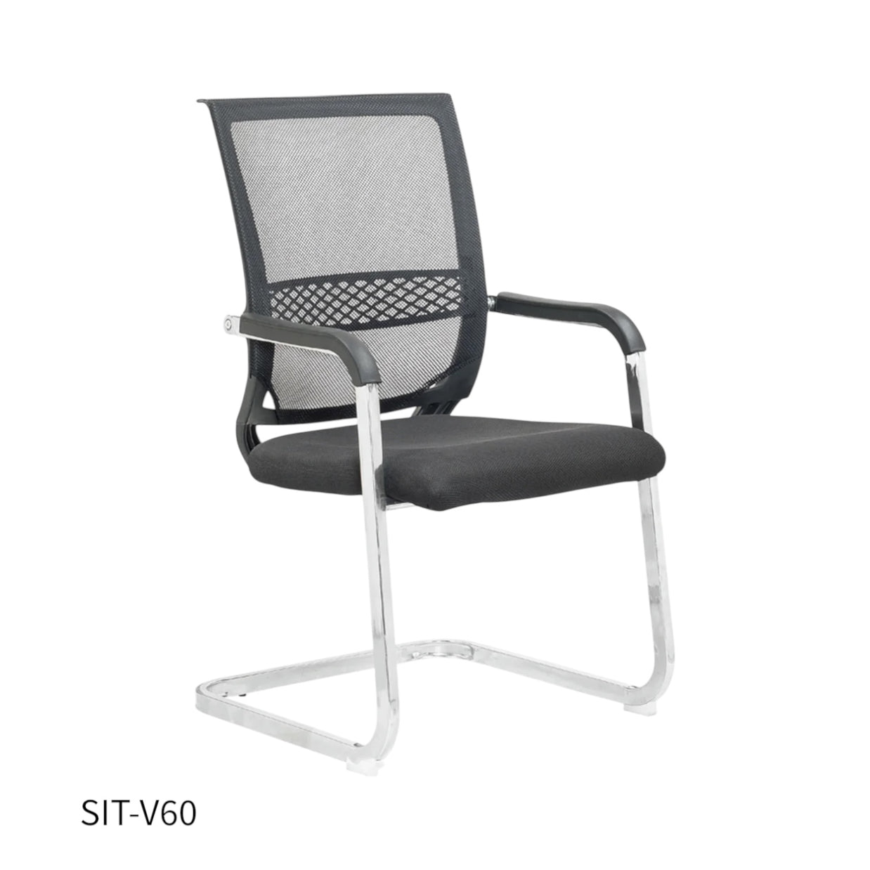Silla SIT de Espera y Recepción, respaldo de malla, soporte lumbar. Peso: 220Lbs. SIT-V60