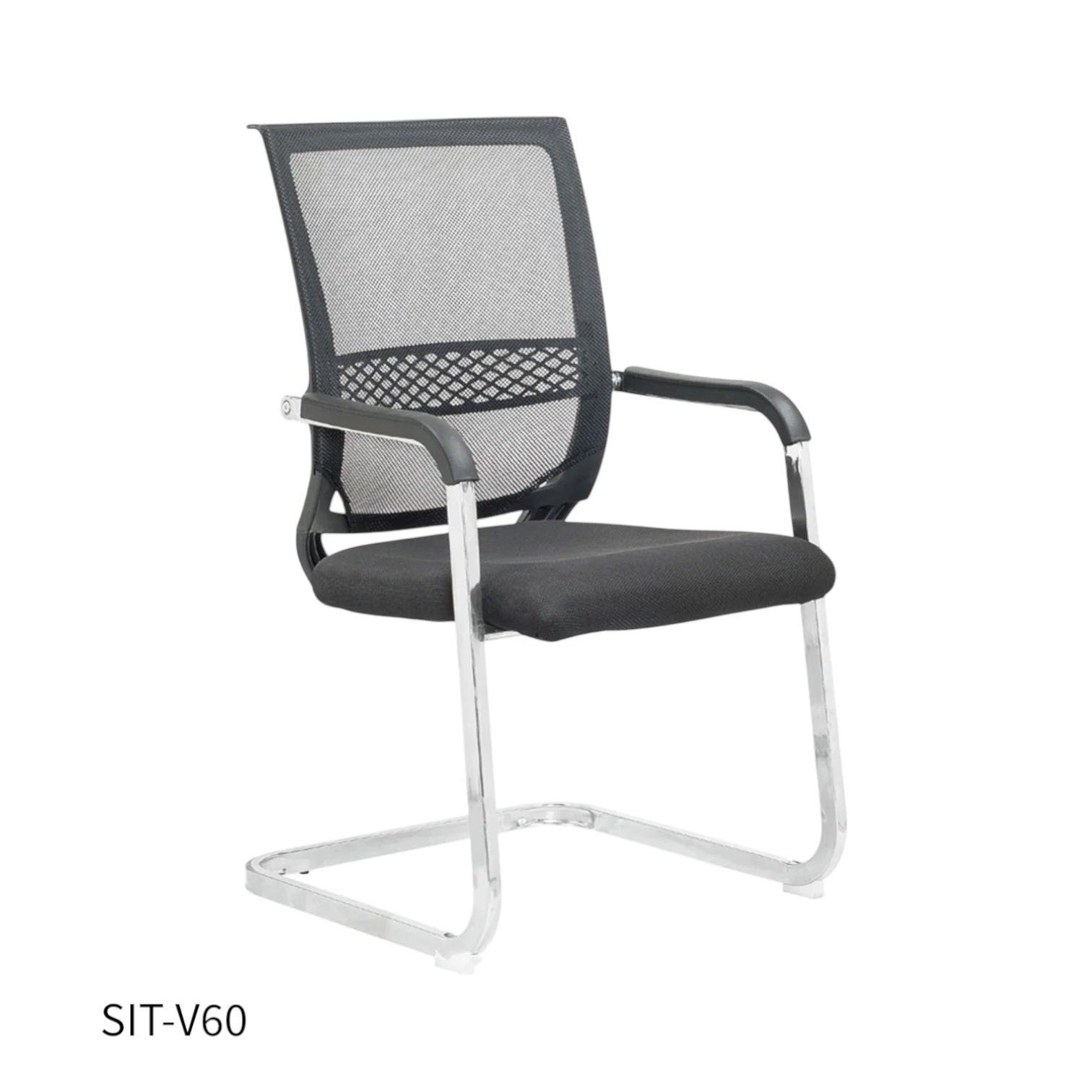 Silla SIT de Espera y Recepción, respaldo de malla, soporte lumbar. Peso: 220Lbs. SIT-V60