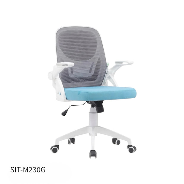 Silla SIT Ejecutiva SIT, Tela de Malla, Base de PVC Color Blanco. Peso: 190Lbs. SIT-M230