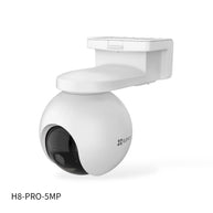 Cámara EZVIZ Wifi, H8-PRO-5MP, 360°, color 24/7, 20 metros, soporta ONVIF, seguimiento humano, hasta 512GB, exterior.