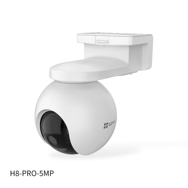 Cámara EZVIZ Wifi, H8-PRO-5MP, 360°, color 24/7, 20 metros, soporta ONVIF, seguimiento humano, hasta 512GB, exterior.