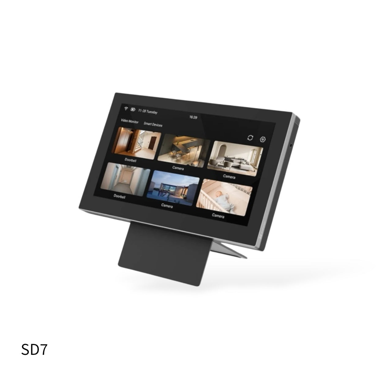 Monitor Inteligente EZVIZ, SD7, pantalla táctil 7", audio 2 vías, batería recargable 4,600 MAH, carga "C".