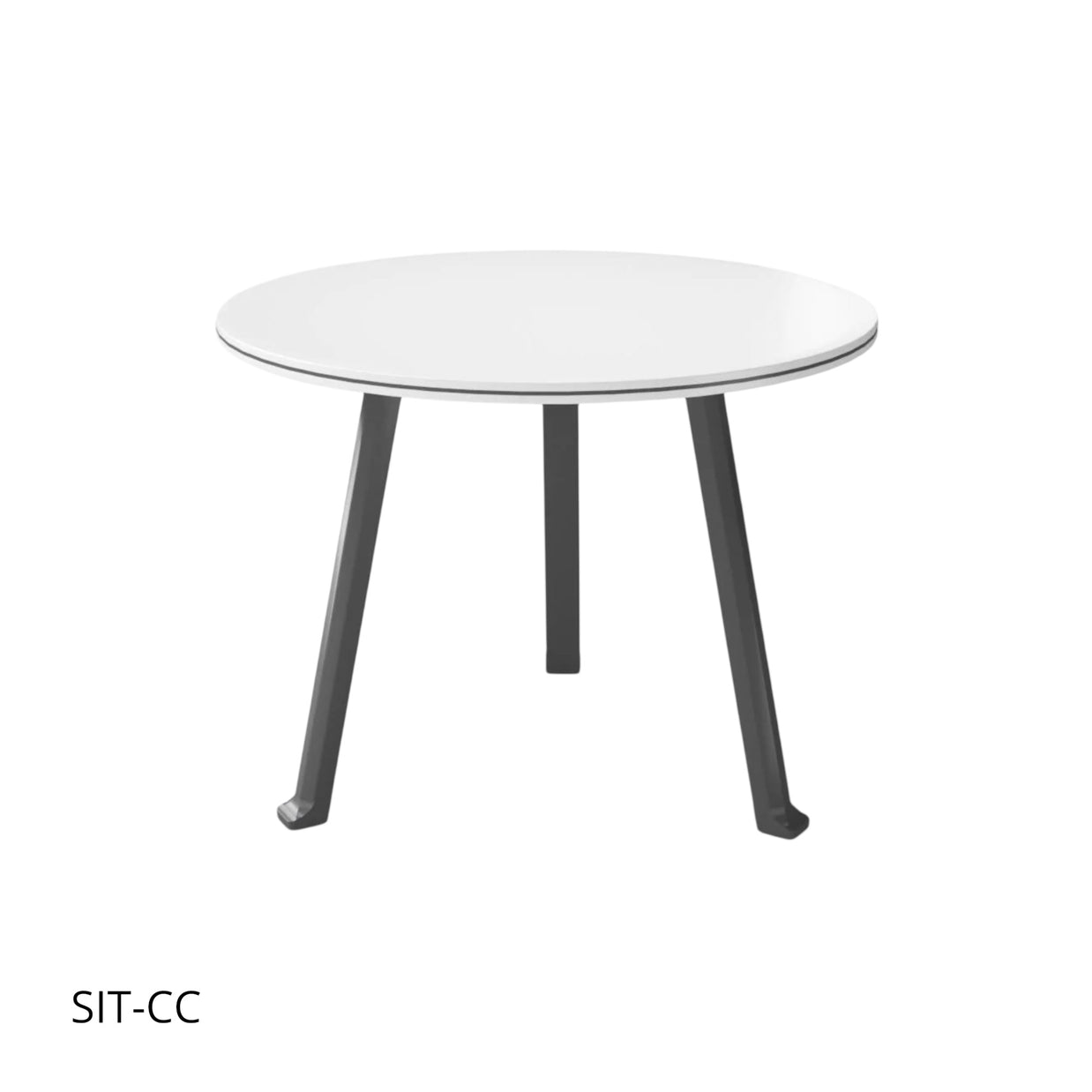 Mesa de Conferencia SIT, Circular, Base de acero. Color Gris y Blanco. 1200*750. SIT-CC / SIT-CCG