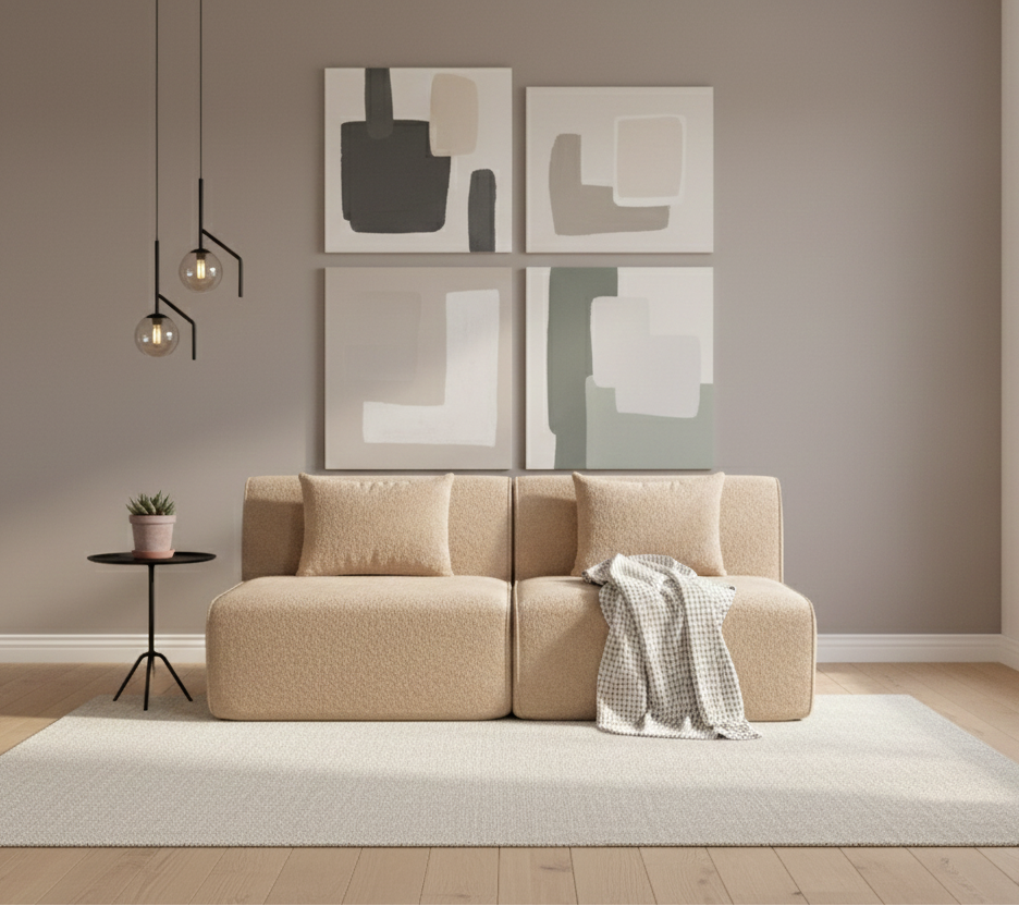 Sofá SIT Serena foam de alta densidad color beige o verde / medida 101 x 92 x 71/77 cm / SIT-SERENA