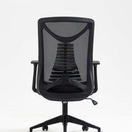 Silla SIT Ejecutiva, malla negra, inclinación flexible, ruedas de goma, apoyo lumbar. Peso: 250 Lbs. SIT-M350