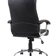Silla SIT Gerencial con Brazos cromados acolchonados. Color Negro. Peso: 250Lbs. SIT-M500