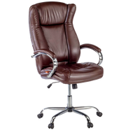 Silla SIT Ejecutiva de respaldo alto mecanismo base y Apoyabrazos cromados, Color marrón. Peso: 300Lbs. SIT-M700