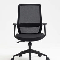 Silla SIT Ejecutiva, respaldo de malla, soporte lumbar ajustable, brazos fijos. Peso: 250 Lbs.SIT-M750