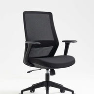 Silla SIT Ejecutiva, respaldo de malla, soporte lumbar ajustable, brazos fijos. Peso: 250 Lbs.SIT-M750
