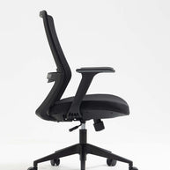 Silla SIT Ejecutiva, respaldo de malla, soporte lumbar ajustable, brazos fijos. Peso: 250 Lbs.SIT-M750