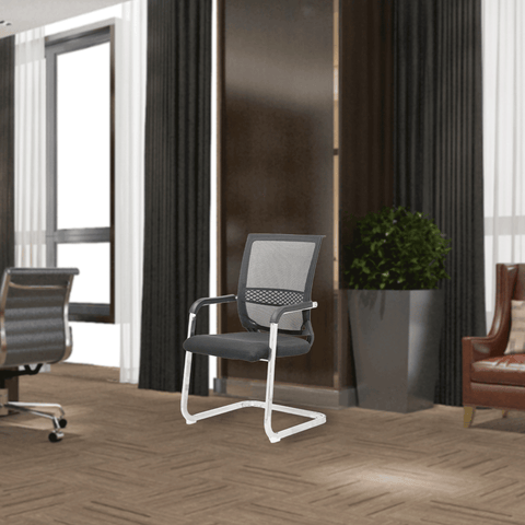 Silla SIT de Espera y Recepción, respaldo de malla, soporte lumbar. Peso: 220Lbs. SIT-V60