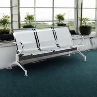 Silla SIT de 3 Asientos para sala de Espera. Cromada con Brazo. SIT-VIST3
