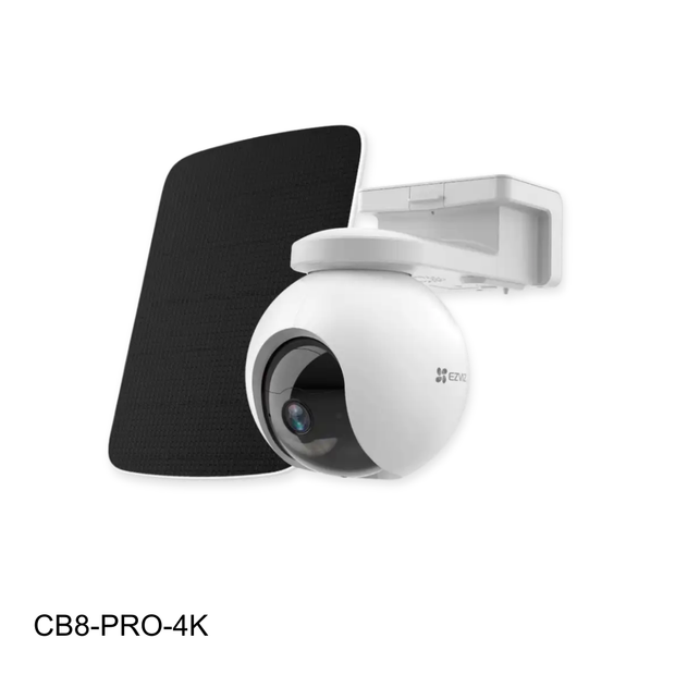 Kit cámara ezviz + panel solar 4K/8MP 360, batería recargable, 10,400 mAh 5W