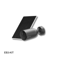 Kit camara + panel wifi 3MP ezviz, exterior, bateria, deteccion movimiento, vision nocturna a color