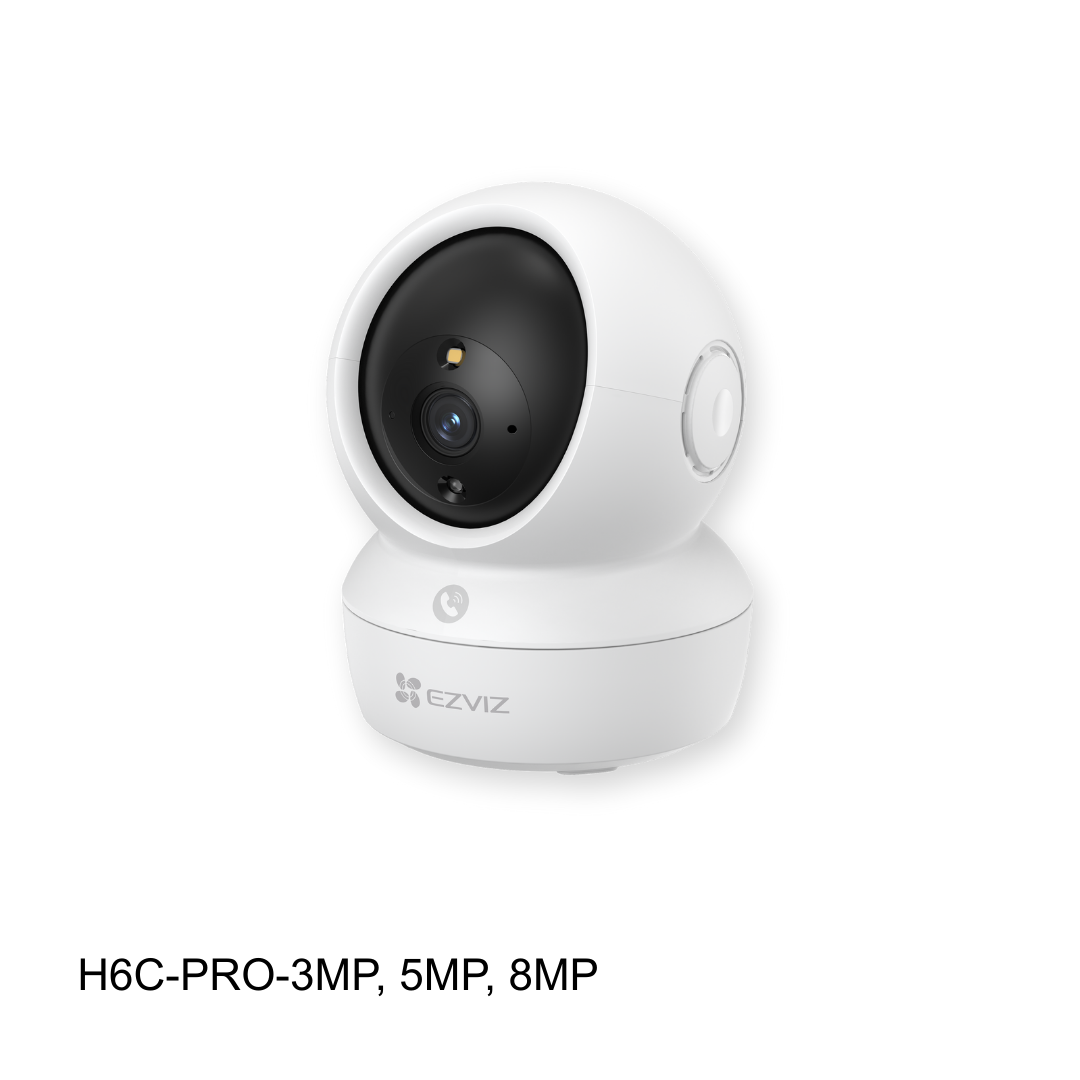 Cámara EZVIZ Wifi, 360°, IR10 metros, detección de movimiento, audio bidireccional, visión nocturna a color. H6C-PRO-3MP, 5MP y 8MP