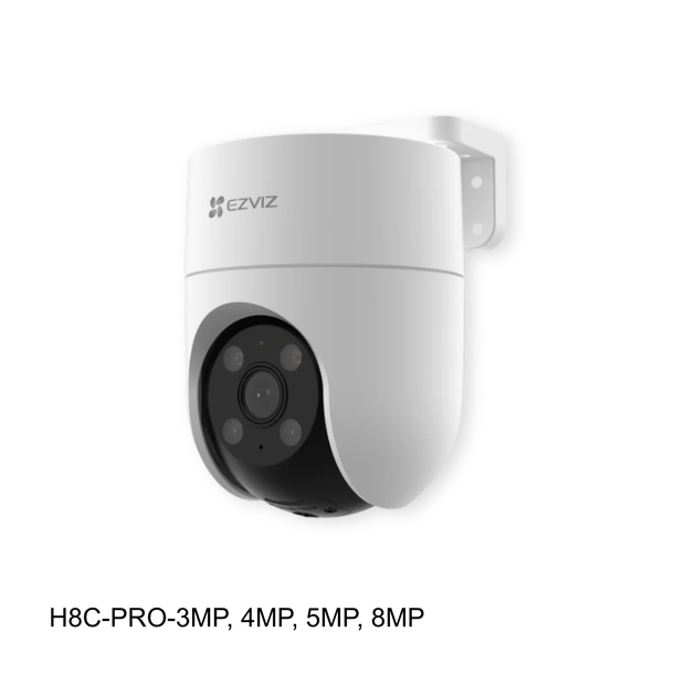 Cámara EZVIZ Wifi, PT, tecnología IA, visión nocturna, seguimiento automático, IP66. H8C-PRO-3MP, 4MP y 8MP.