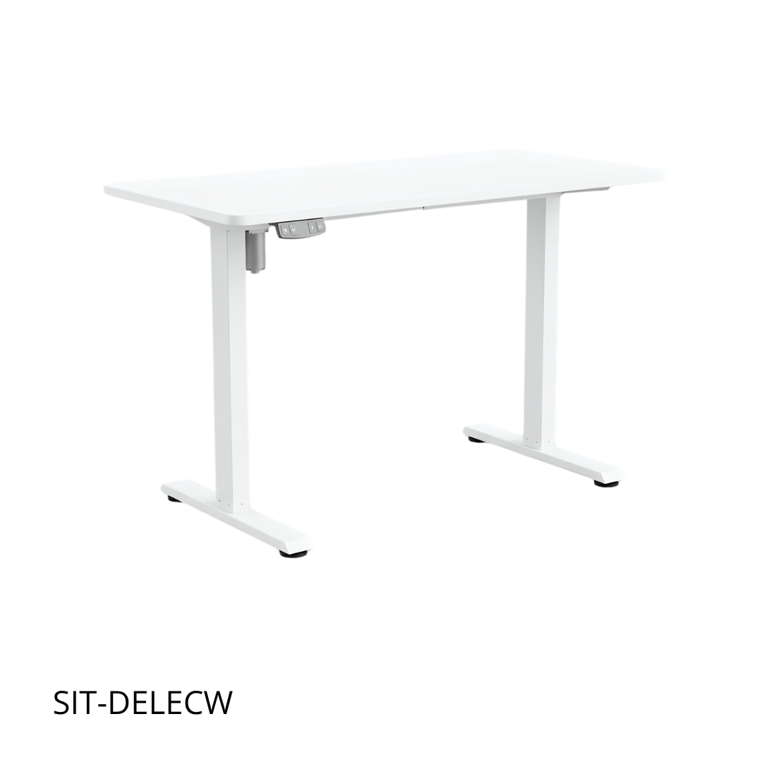 Mesa de trabajo SIT color negra o blanca ajustable eléctrica 120W x 60D x 75–120H cm. SIT-DELECTBK/ SIT-DELECW