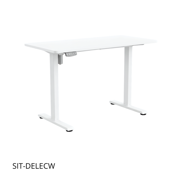 Mesa de trabajo SIT color negra o blanca ajustable eléctrica 120W x 60D x 75–120H cm. SIT-DELECTBK/ SIT-DELECW