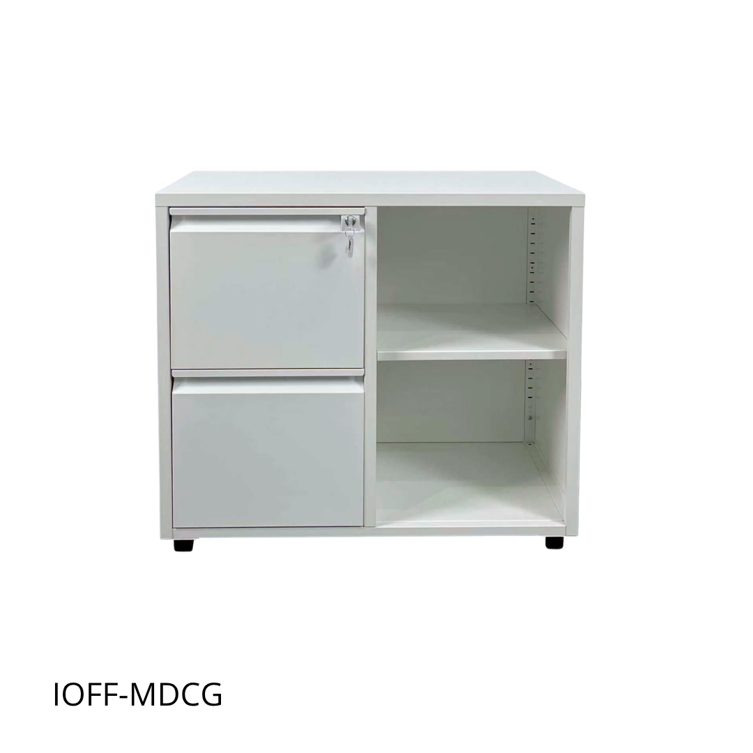 Archivador móvil iOffice 2 gavetas 2 cajones color gris o negro | IOFF-MDCG | IOFF-MDCB