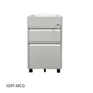 Archivador móvil con bandeja, 3 gavetas, 1 cerradura color gris o negro | IOFF-MCG | IOFF-MCB